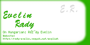 evelin rady business card